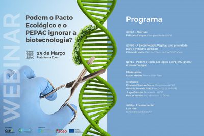 Webinar: Podem o Pacto Ecológico e o PEPAC ignorar a biotecnologia?